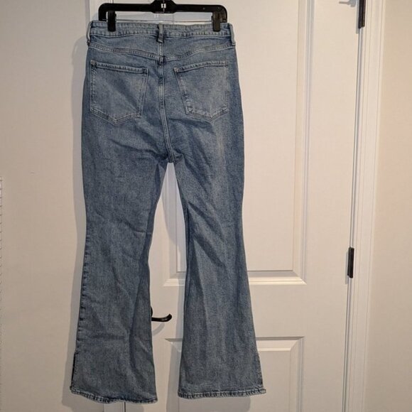Old Navy Higher High Rise Flare Side Slit Secret Smooth Pockets Jeans Pants Rita - Picture 5 of 5